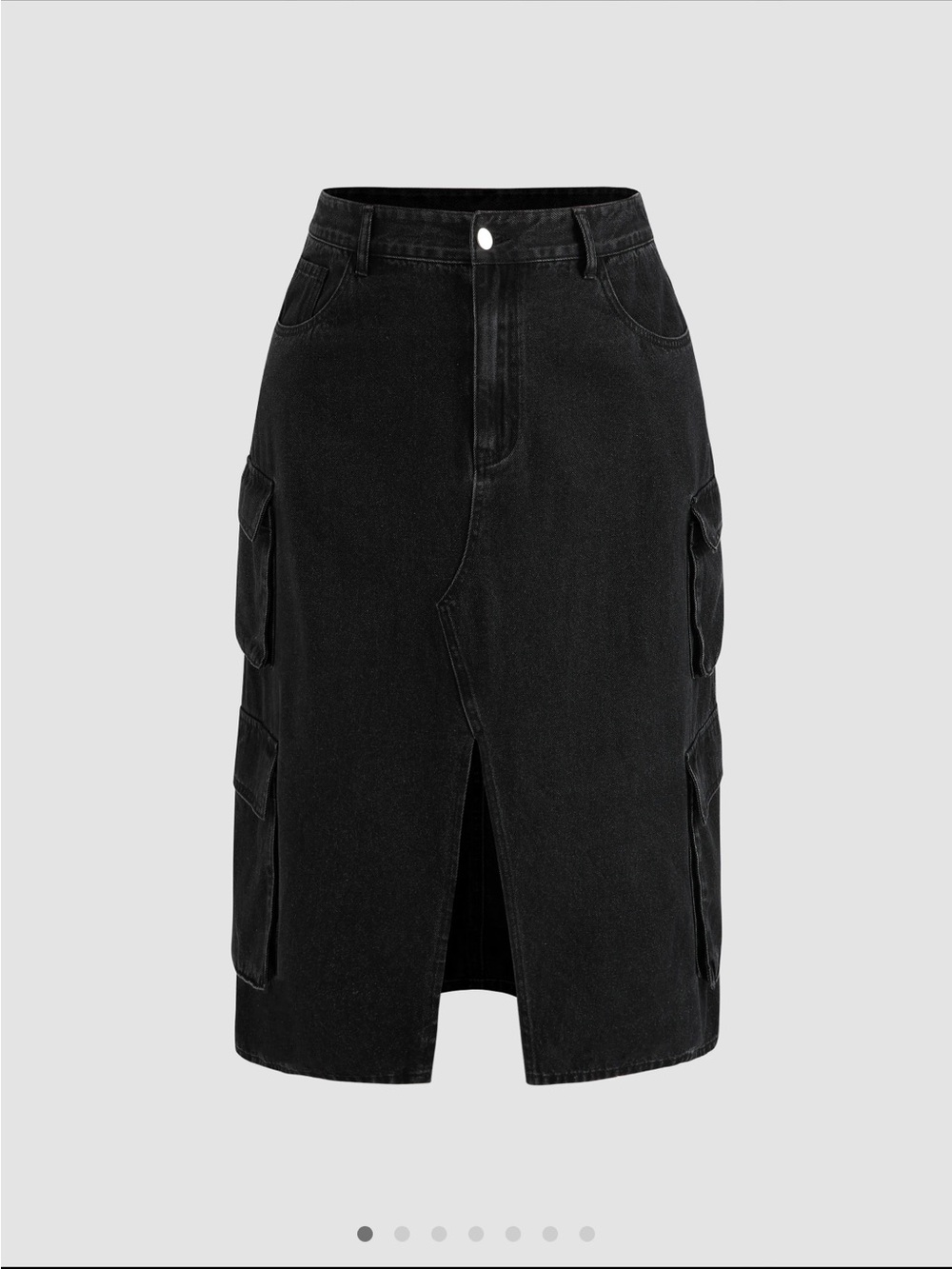Cider DENIM SPLIT MID WAIST SKIRT